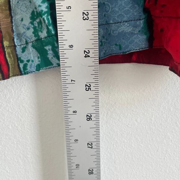 Chicos Button Up Top Women 3 XL Asian Geisha Print Silk Artsy Maximalist - Picture 5 of 12